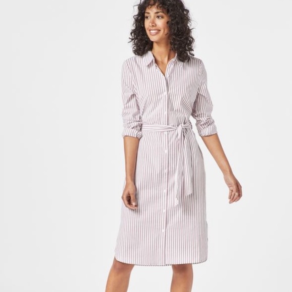JustFab Dresses & Skirts - NWT Poplin Midi Shirt Dress - S